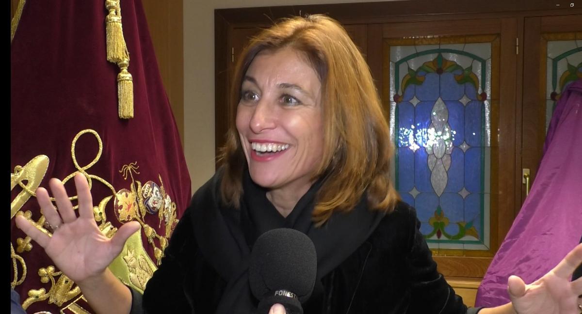 Mónica Lorente en la sede de la Junta Mayor de la Semana Santa de Orihuela.