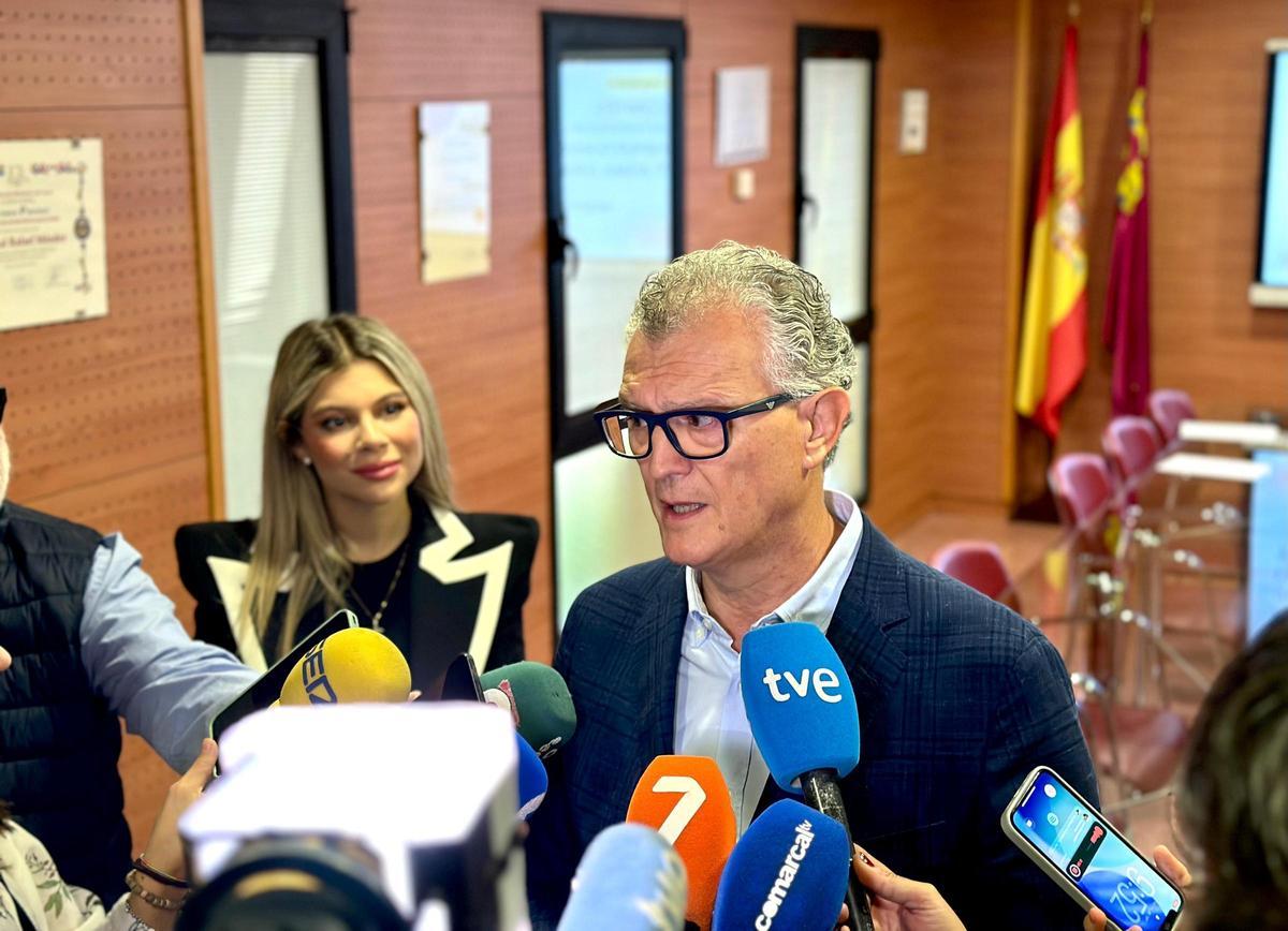 Pedreño durante su comparecencia ante los medios.