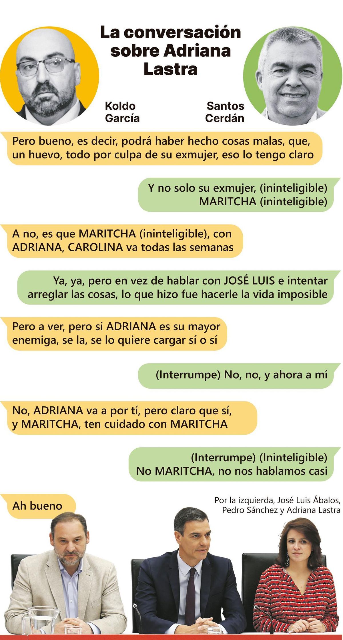 Las conversaciones sobre Adriana Lastra.