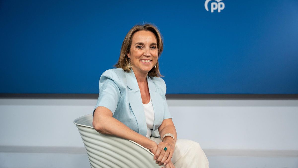 La vicesecretaria de Regeneración Institucional del PP, Cuca Gamarra, durante una entrevista concedida a Europa Press en Madrid.