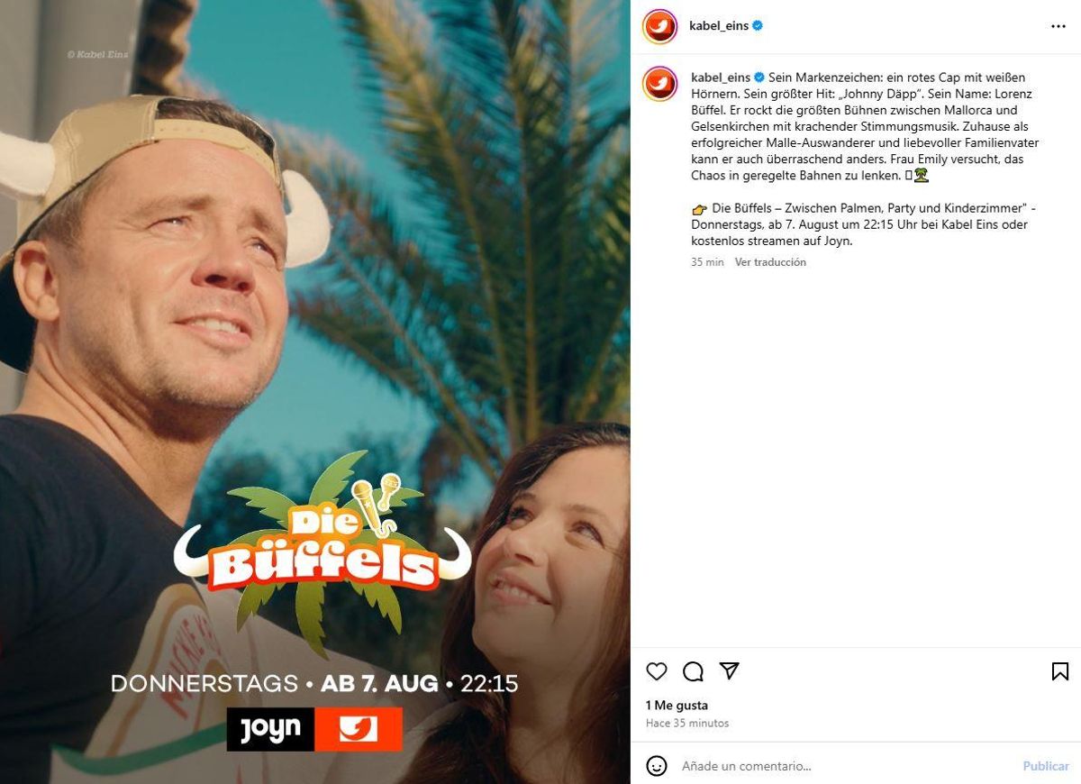 "Die Büffel - Zwischen Palmen, Party und Kinderzimmer" läuft im August immer donnerstags auf Kabel Eins.