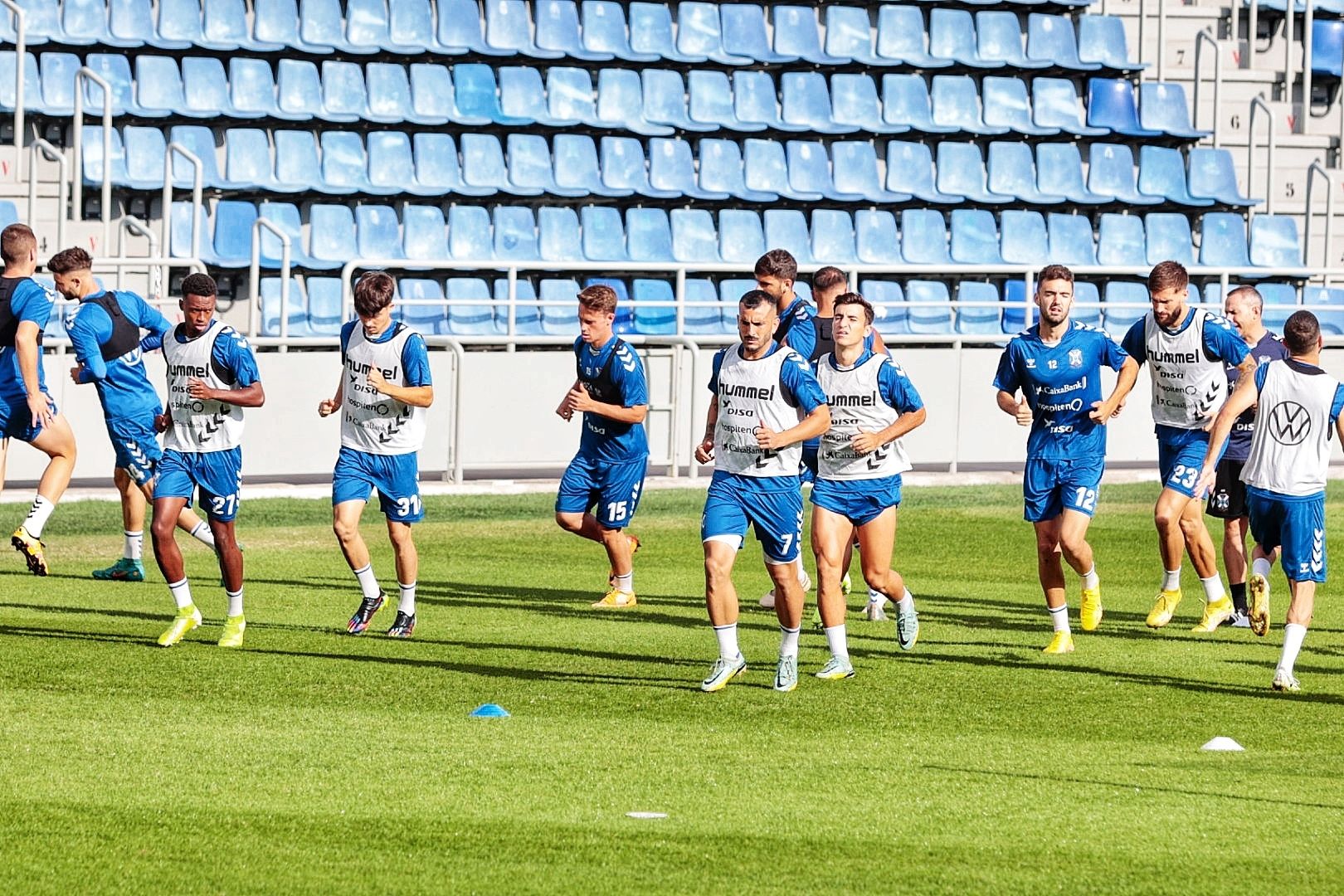 Entrenamiento del CD Tenerife antes del derbi canario