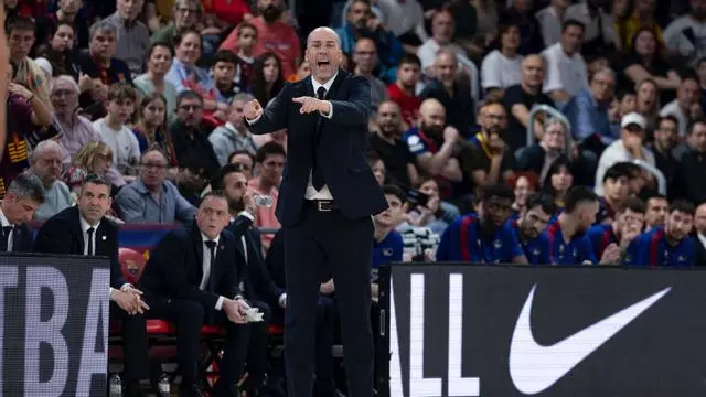 basketball coach during a game