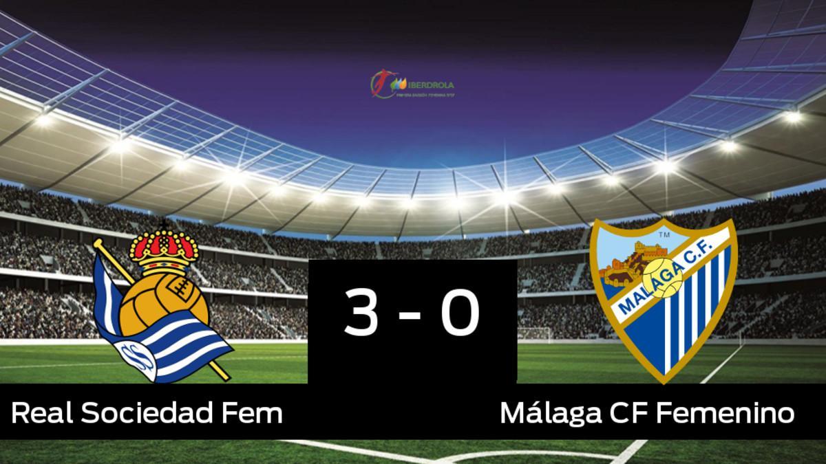 Victoria 3-0 de la Real Sociedad frente al Málaga