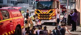 Pequeños bomberos en Mérida