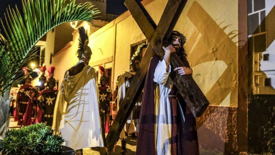 Imagen de uno de los actos que se celebran en Agüimes con motivo de la Semana Santa.