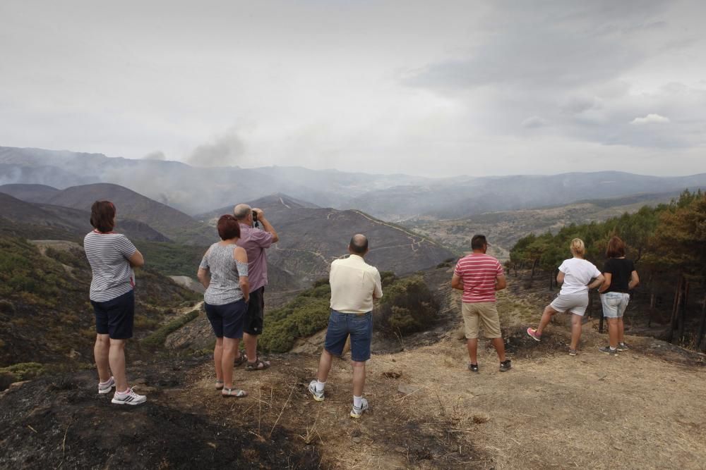 Incendio en los montes de León