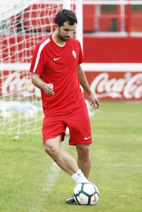 Entrenamiento del Sporting, miércoles