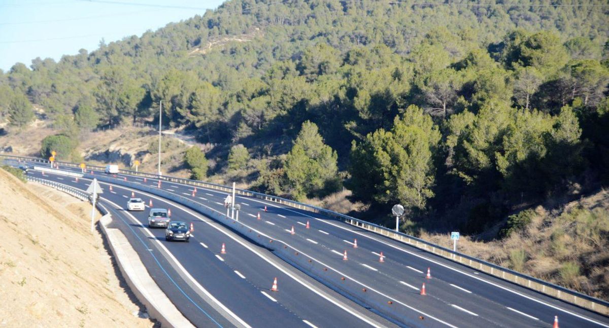 L’únic tram de la part ampliada de l’eix que té 5 carrils