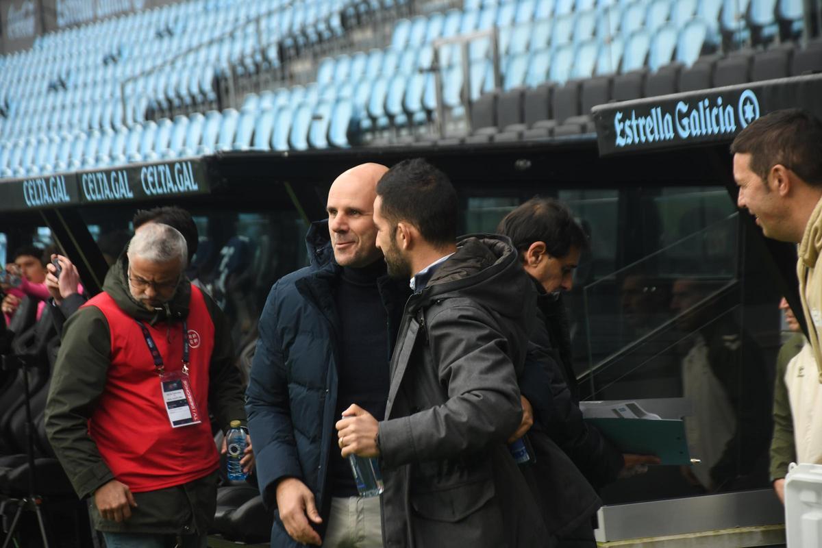 Dani Vidal saluda a Fredi Álvarez