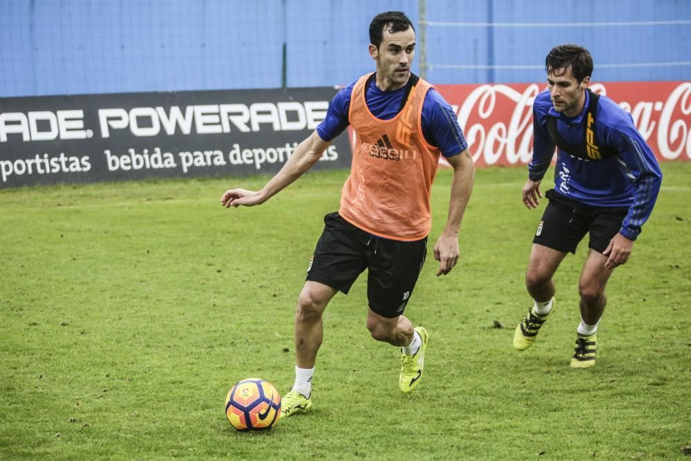 Tensión en el entrenamiento del Real Oviedo