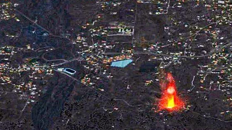Imagen de la primera colada del volcán de Cumbre Vieja | eldia.es