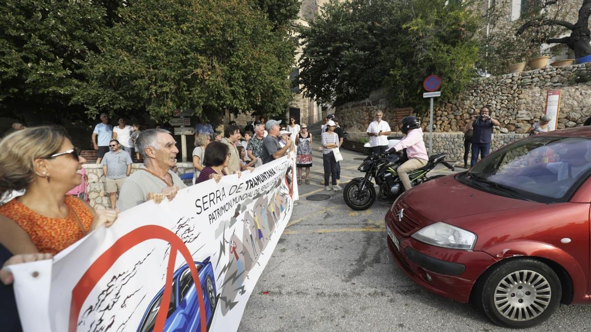 Protest in Banyalbufar.