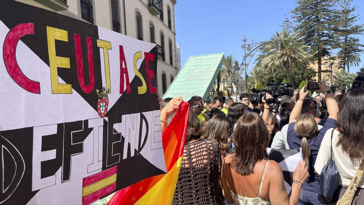 Protesta por la crisis migratoria que afecta a la ciudad de Ceuta