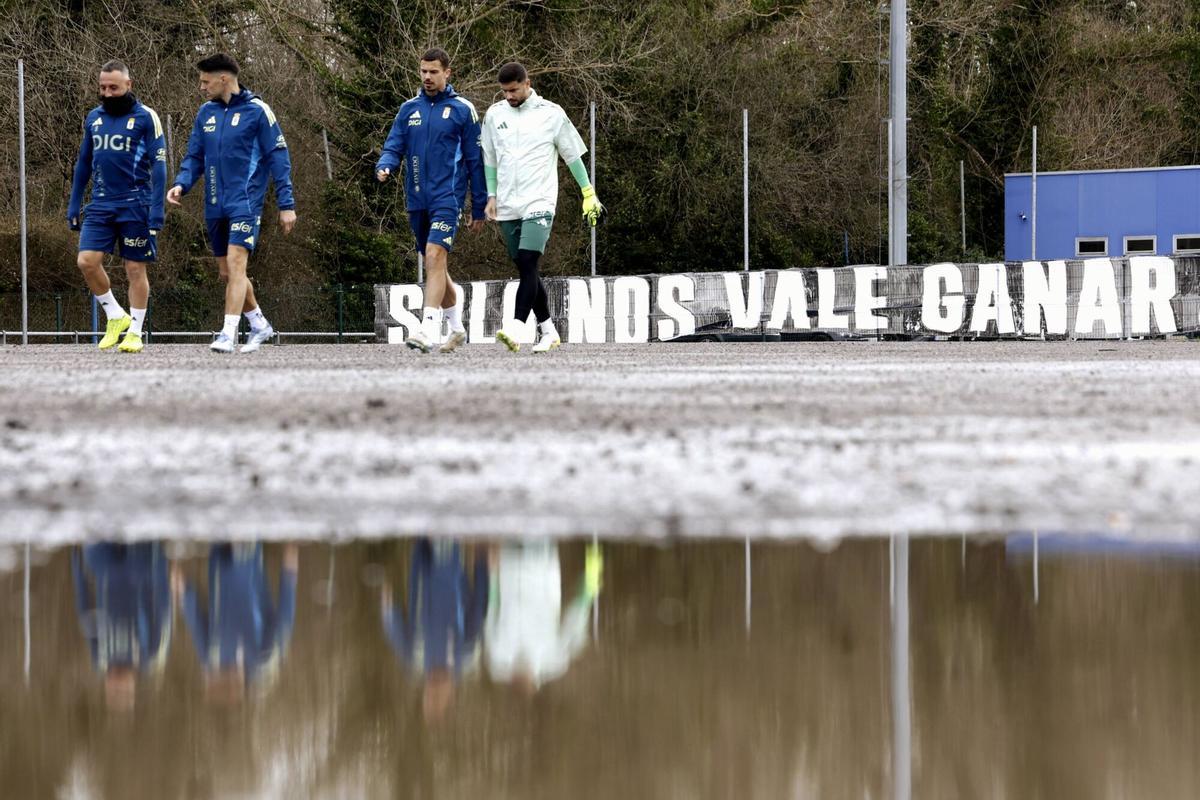 Entrenamiento del Oviedo en El Requexón