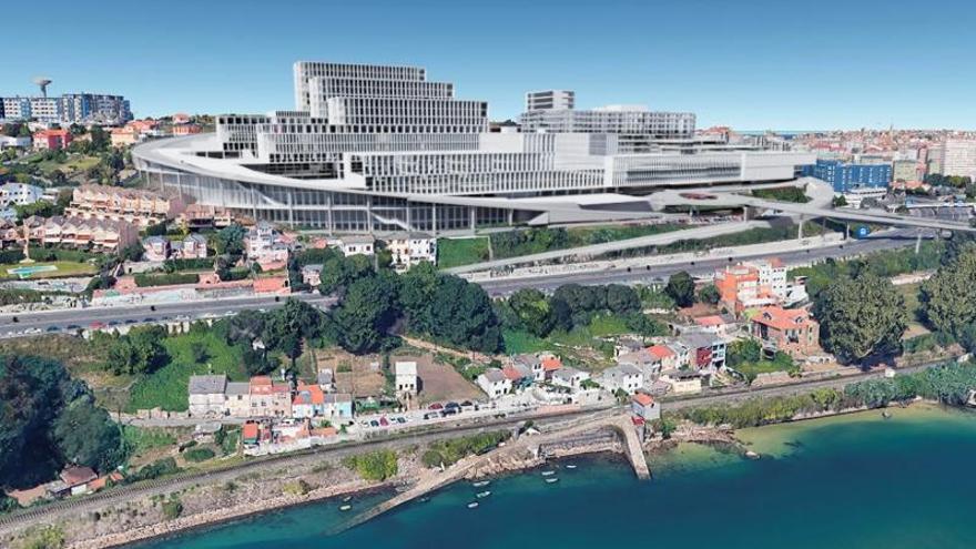 Recreación del nuevo acceso al Hospital de A Coruña una vez concluyan las obras. |   // LA OPINIÓN