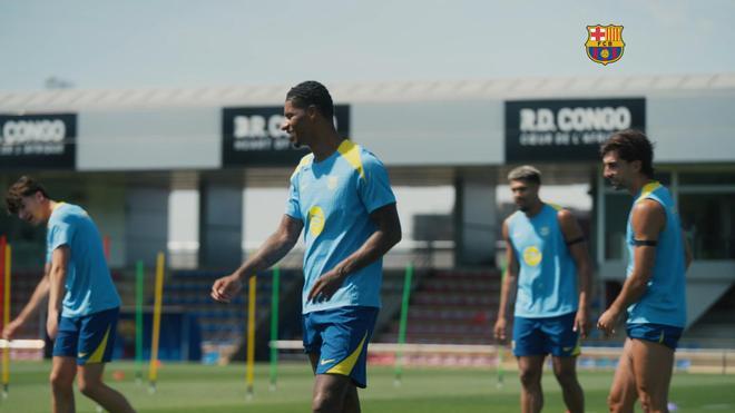 Koundé, el gran ausente del último entrenamiento del Barça