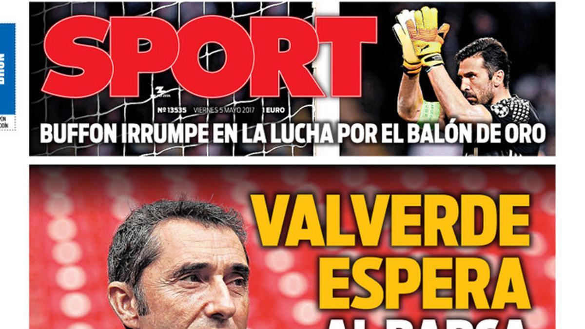 La portada de SPORT de hoy