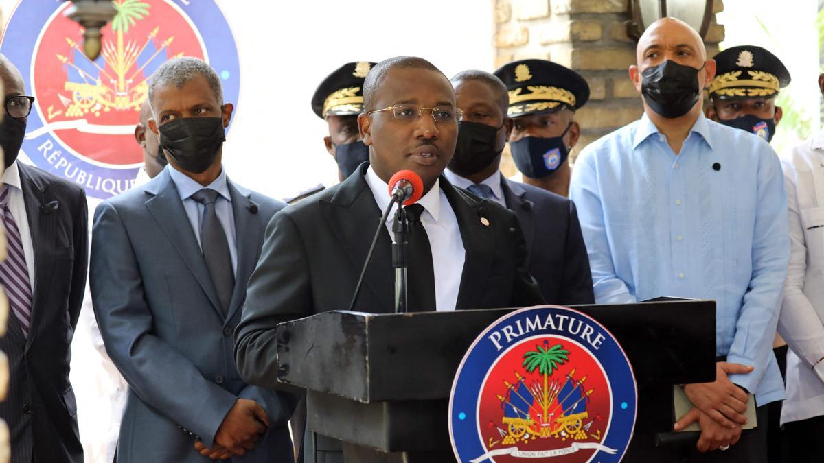 El hasta ahora primer ministro de Haití en una rueda de prensa el pasado 16 de julio