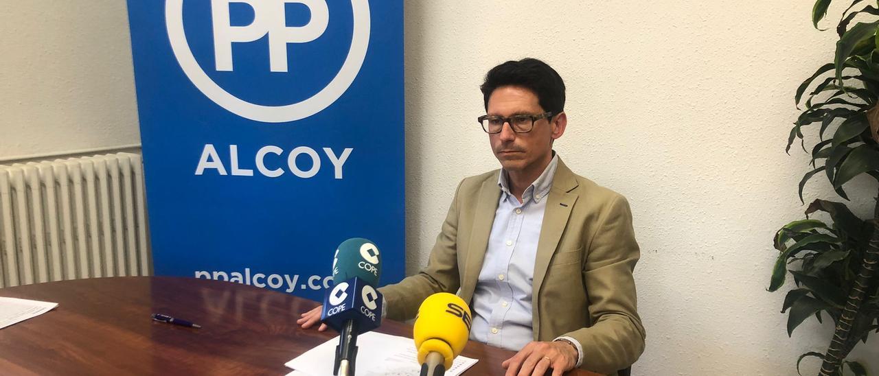 Quique Ruiz, portavoz del PP en Alcoy.