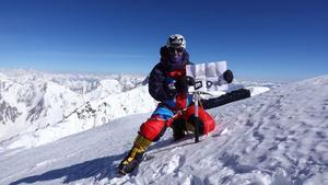 Sergi Mingote en la cima del Broad Peak  a 8.047 metros.