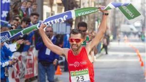 Pajuelo, campeón de España de 50 kilómetros marcha en 2020.