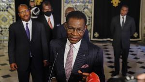 El presidente de Guinea Ecuatorial, Teodoro Obiang, en una visita a Portugal el pasado julio.