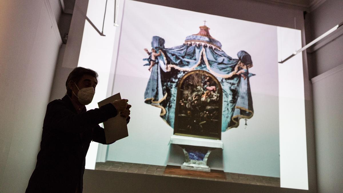 La muestra del palacio de Sástago alberga una recreación virtual de la primera obra de Francisco de Goya, desaparecida en la Guerra Civil.