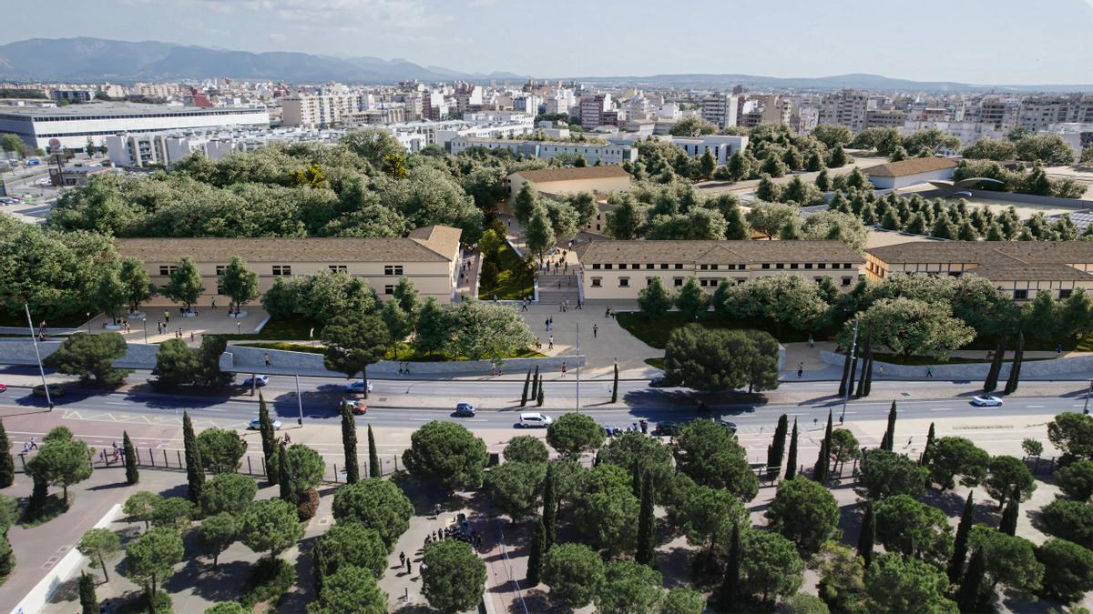 Imagen virtual del nuevo parque Bons Aires de Palma.