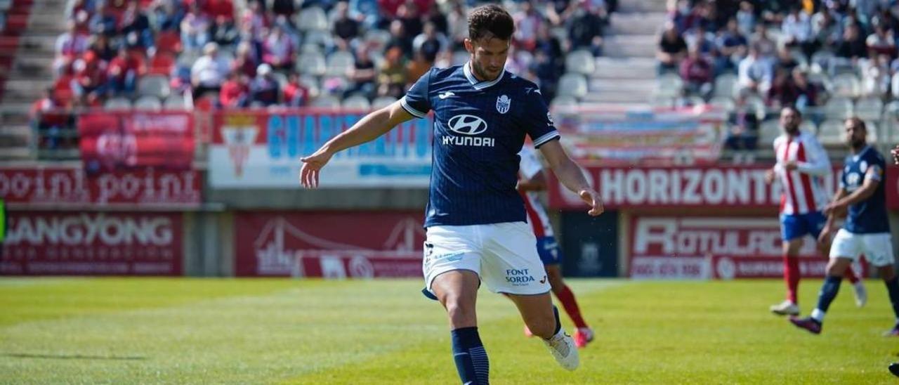 Delgado, en el partido ante el Algeciras.