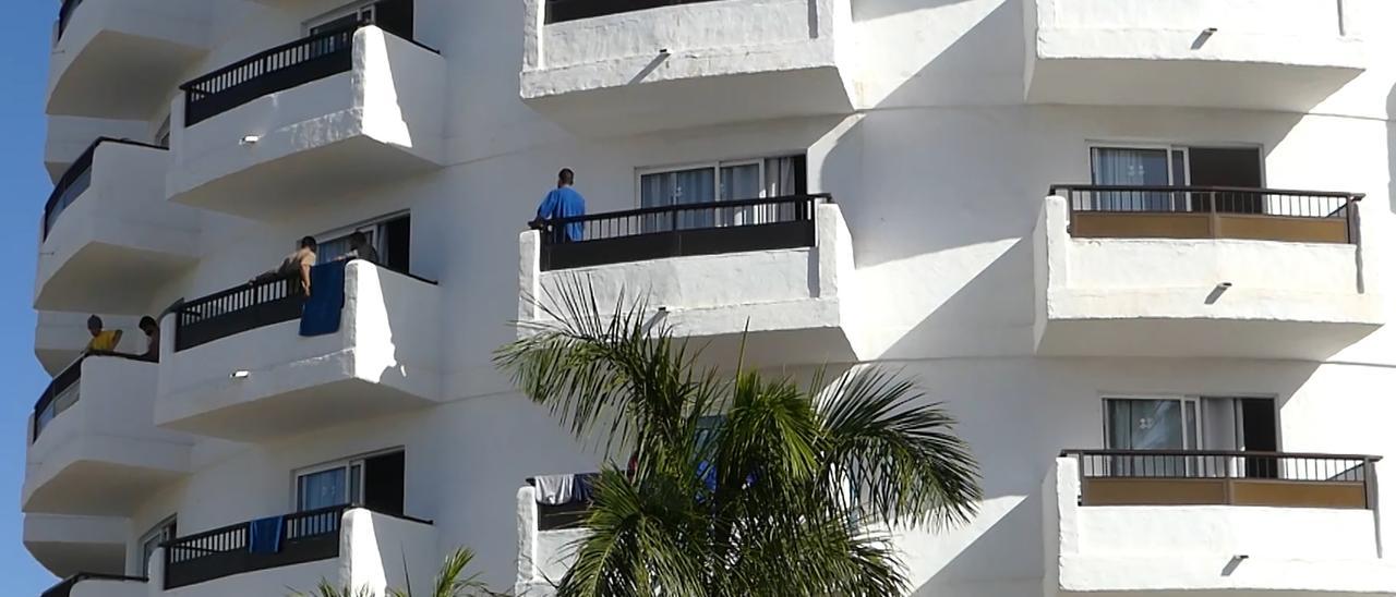 Hotel del sur de Gran Canaria que albergó a migrantes.