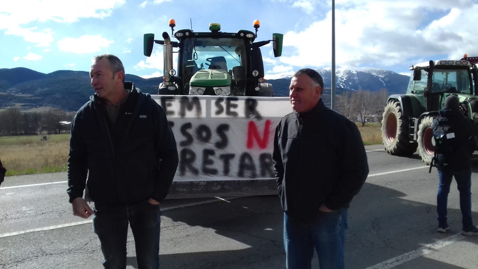 Tractorada de protesta de la pagesia a Puigcerdà