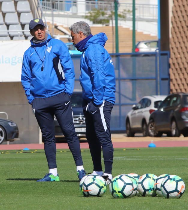 Entrenamiento del Málaga CF.