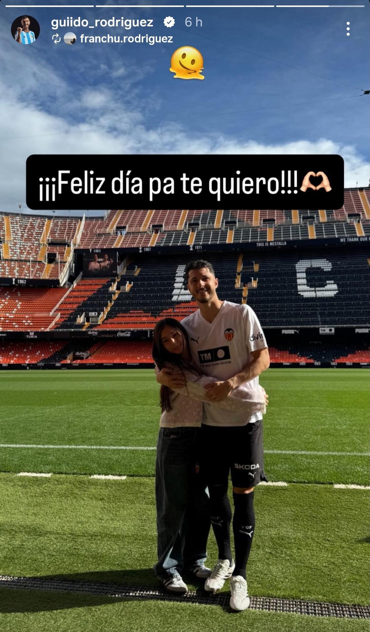 La foto publicada por Guido en sus redes sociales