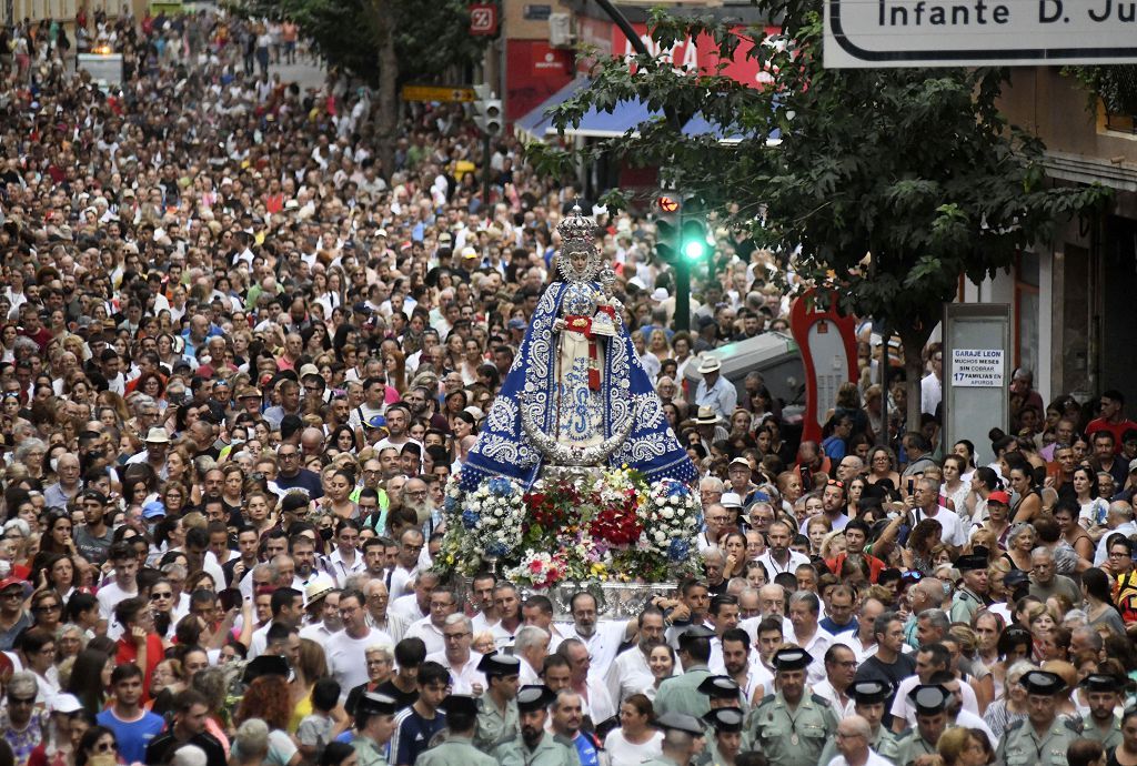 Romería de Murcia: Misa previa y primer tramo del recorrido