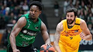 Andrés Feliz, junto a Ricky Rubio en el Penya - Barça de esta temporada