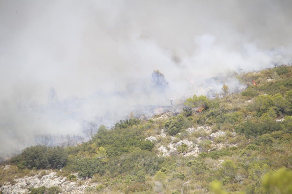 Incendio forestal en Llutxent