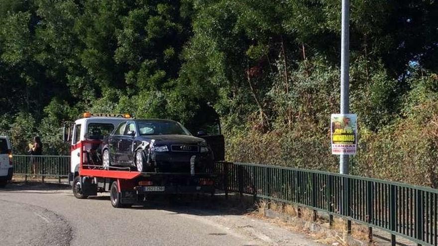 El estado en que quedó el coche accidentado. // Gonzalo Núñez