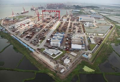 Área de producción de Longxue , una de las que Huangpu Wenchong Shipbuilding posee