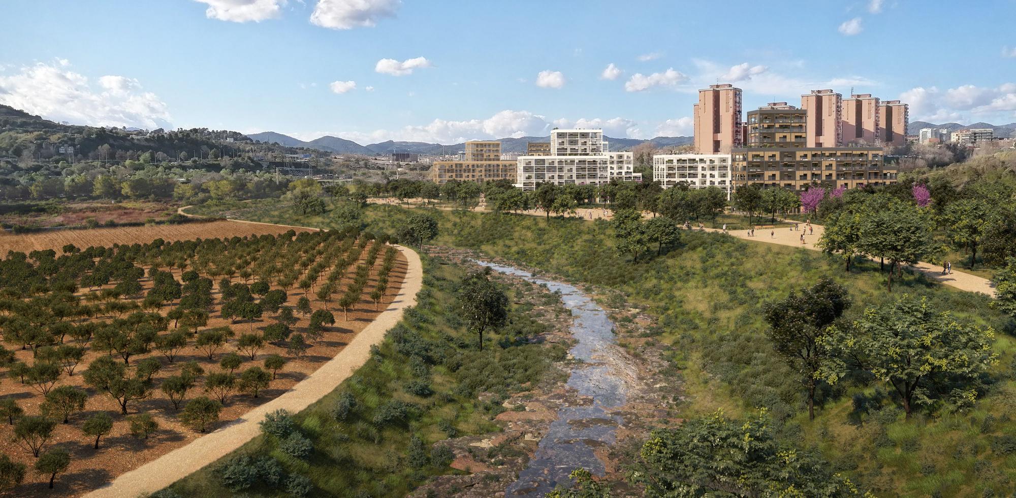 Recreación virtual del futuro barrio del sud de Terrassa