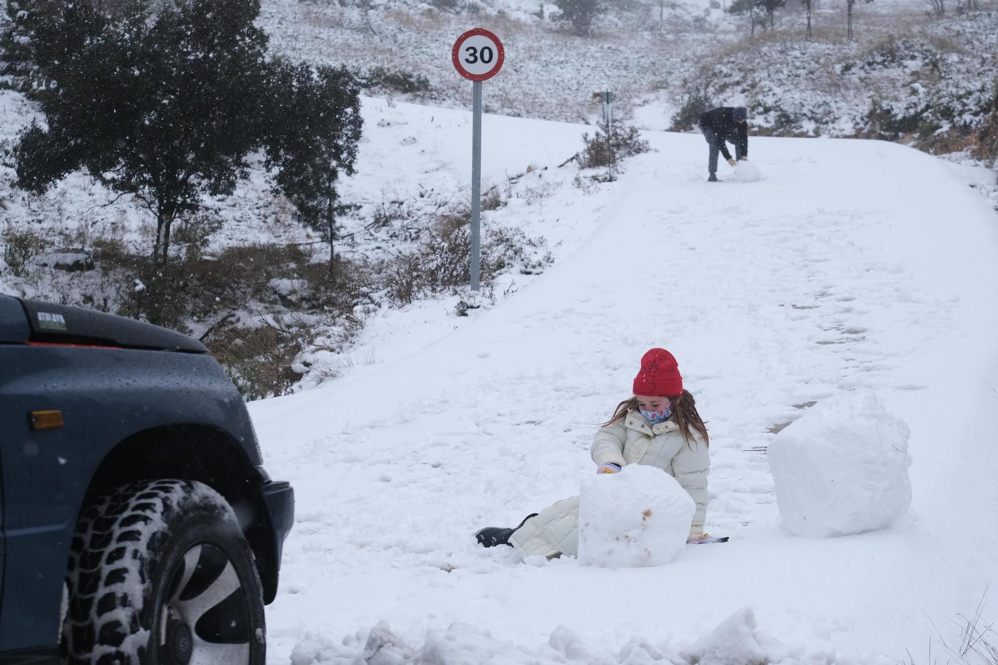 Nevada en el Alto Vinalopó