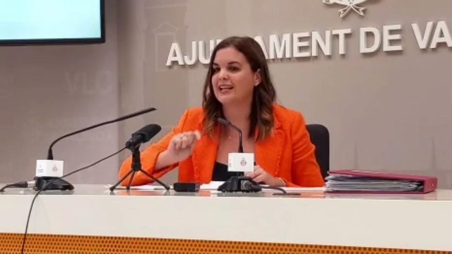 Sandra Gómez, en rueda de prensa