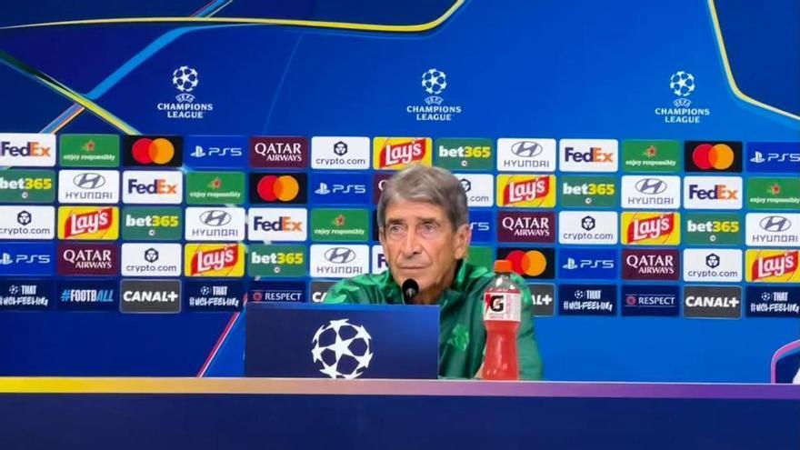 El aviso de Manuel Pellegrini antes del debut en Champions contra el Lille: "Es una competición que atrae mucho y es muy peligrosa y pasa facturas en las ligas"