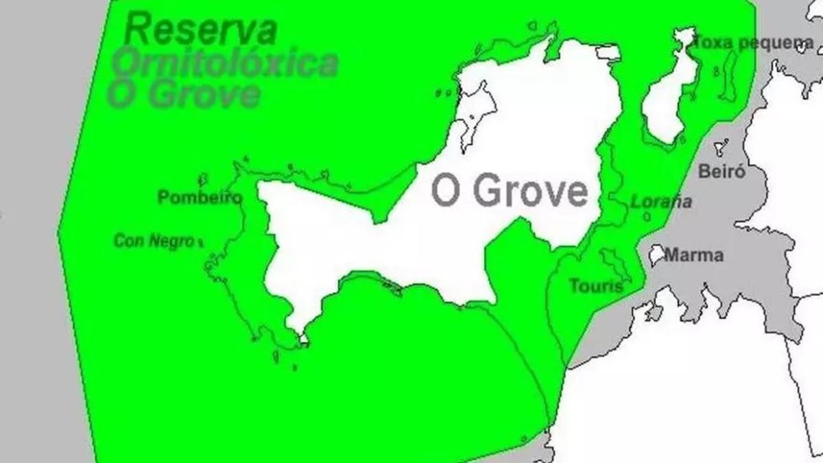 El mapa de la Reserva Ornitológica.