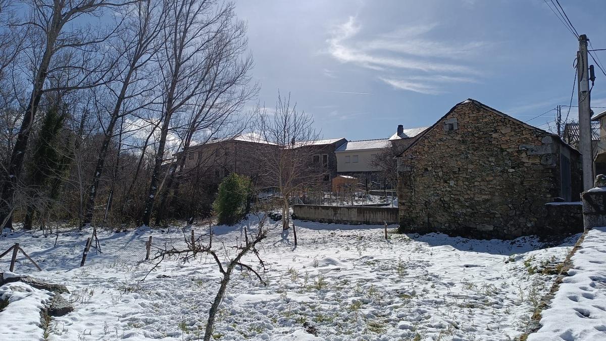 Nevada en Vigo de Sanabria este sábado.