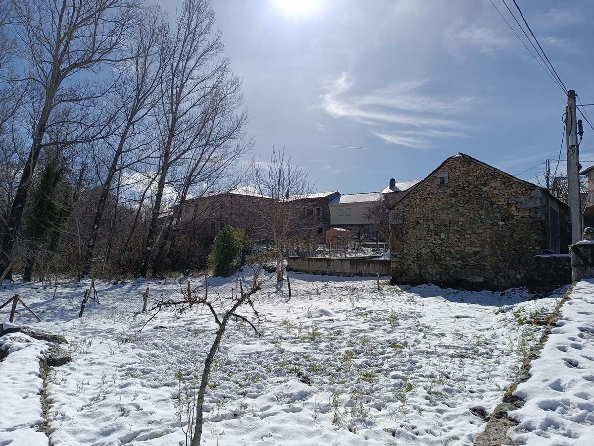 Nevada en Vigo de Sanabria este sábado.