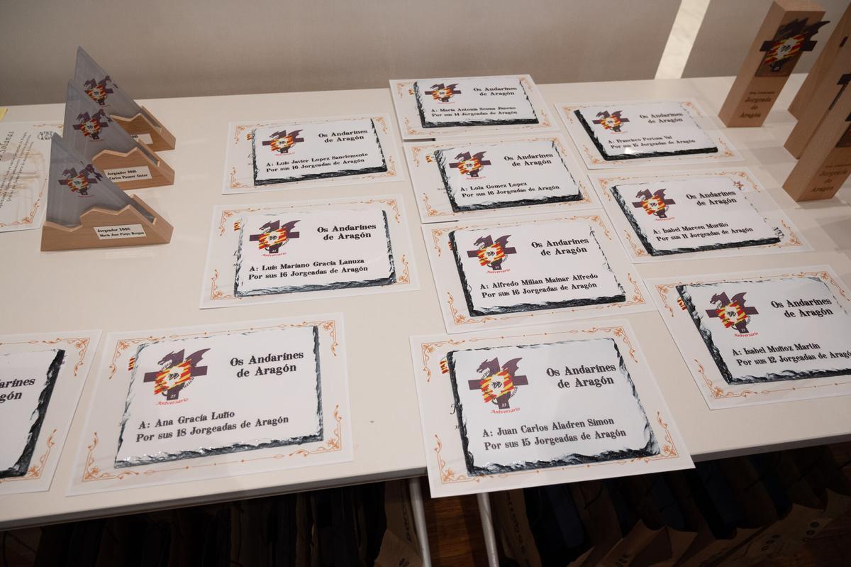 La entrega de premios a jorgeadores, patrocinadores, instituciones y medios de comunicación se ha celebrado este miércoles con la presencia de la alcaldesa de Zaragoza, Natalia Chueca.
