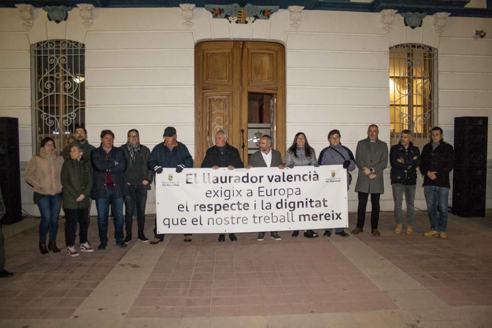 Protesta de citricultores en Castelló