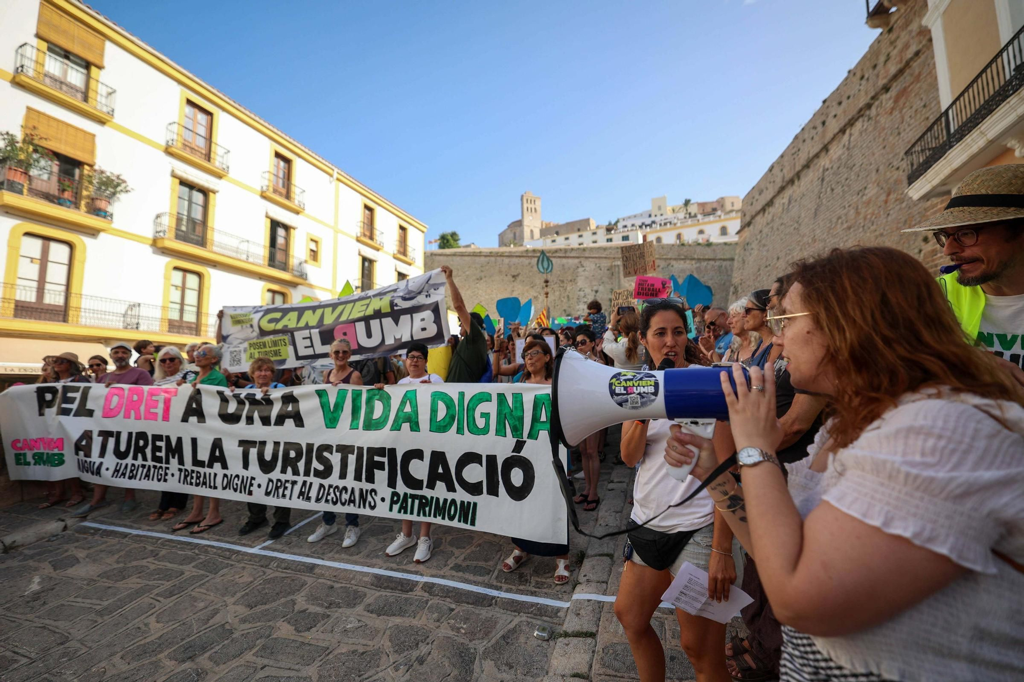 Manifestación contra la masificación turística en Ibiza