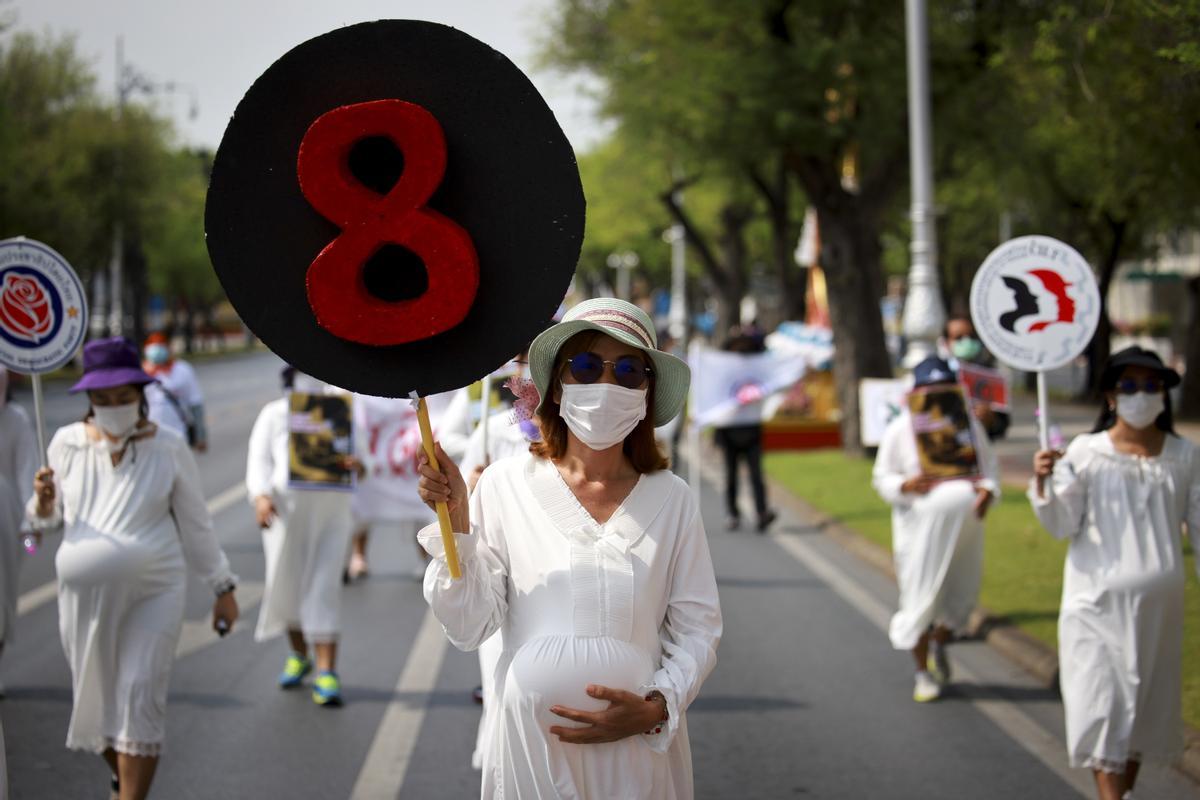 Celebración del Día de la Mujer en Bangkok.